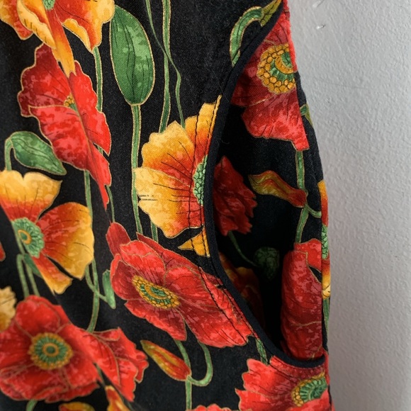 S.C.R.U.B.S. Medical Faux Wrap Floral Multi-Color Women’s Size L 100% Cotton Top - Picture 7 of 15